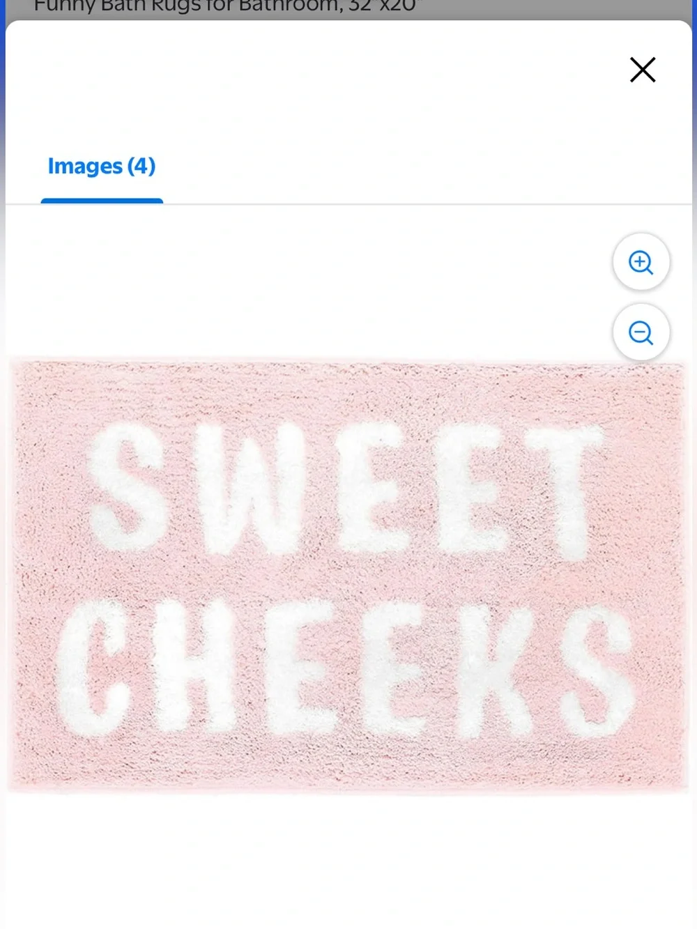 Sweet Cheeks Pink Bath Rug - Plush Home Accent